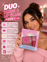 Cargar imagen en el visor de la galería, Duo Blush &amp; Lip Gloss 2 en 1 💖
